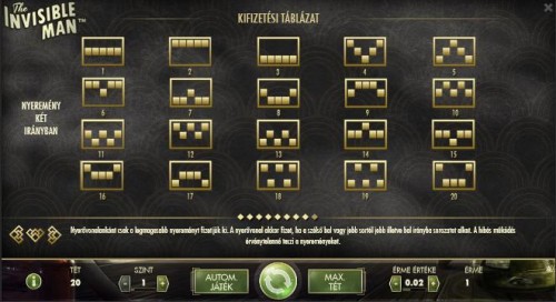 Többsoros nyerőgép - Invisible Man
